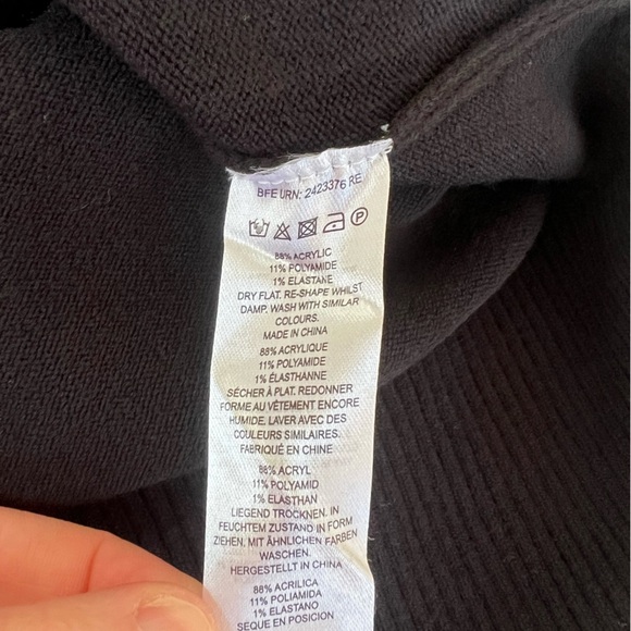 NWT French Connection Della Ribbed Sweater in Black, size XL - Picture 8 of 8